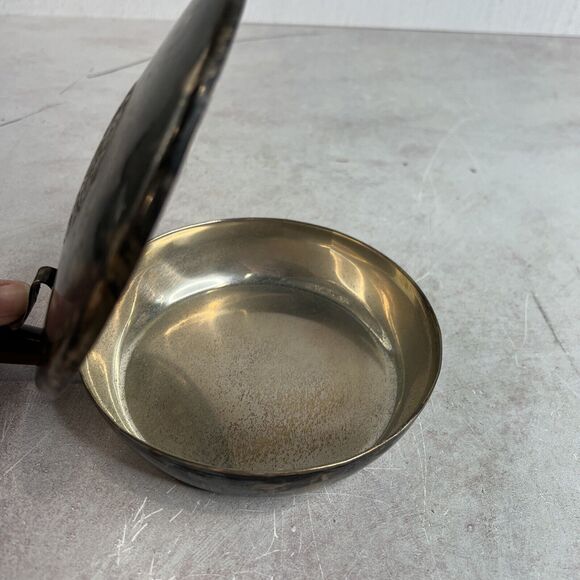 Vtg Italy Silent Butler Crumb Catcher Ash Tray Wood Handle El De Uberti - Picture 5 of 9